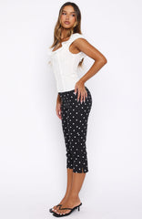 Day For It Capri Pants Black/White Polka Dot