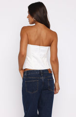 Admired By All Strapless Bustier White