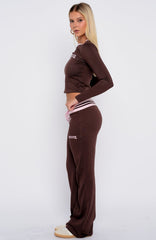 Everything We Do Flare Pants Chocolate
