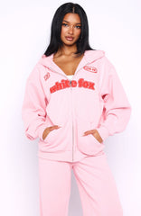 Ready To Go Zip Front Hoodie Pink