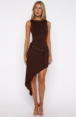 Worth My Time Midi Dress Chocolate