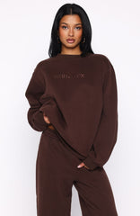 Stay Lifted Oversized Sweater Bitter Chocolate