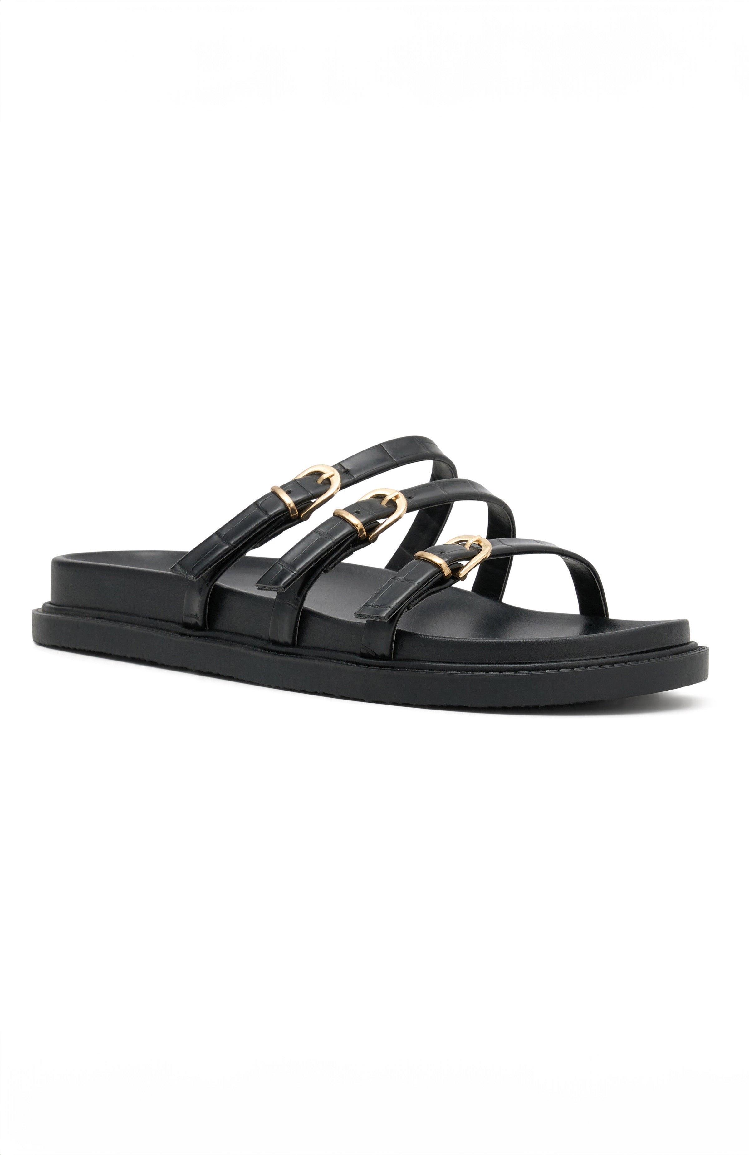 Ariela Sandals Black Croc
