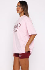 Love You Regardless Oversized Tee Pink