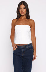 Admired By All Strapless Bustier White