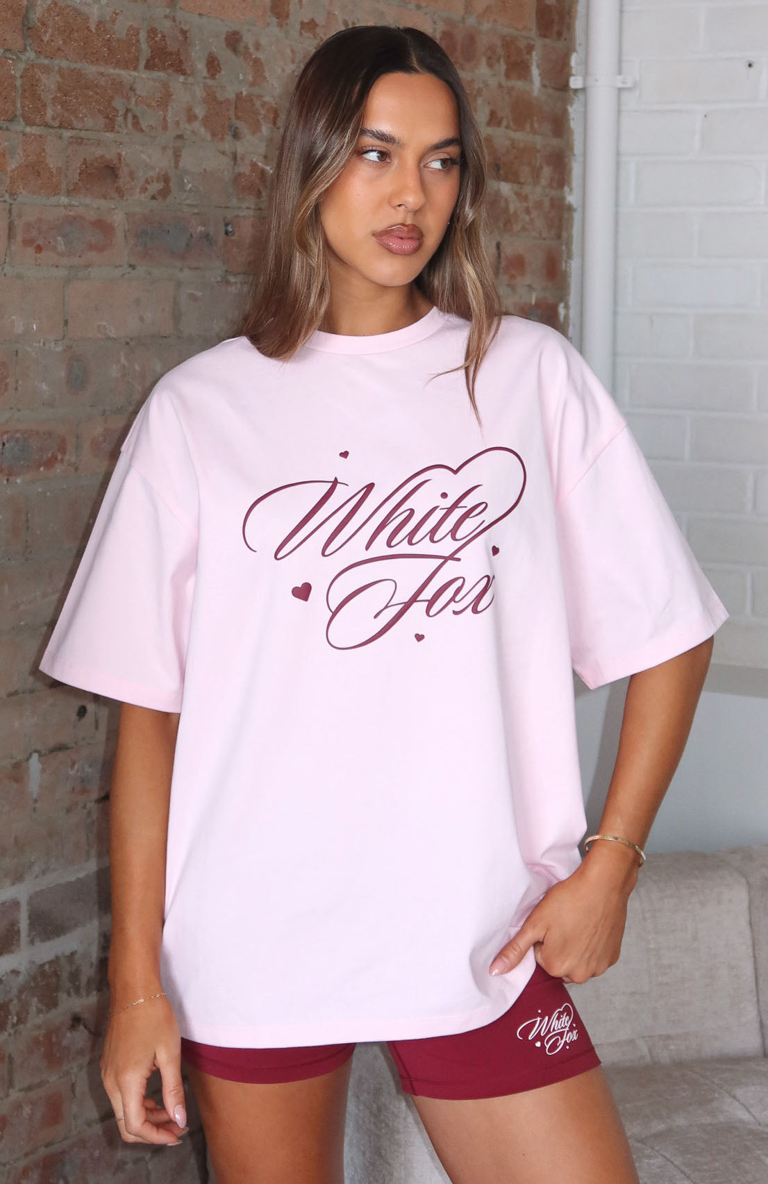 Love You Regardless Oversized Tee Pink