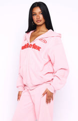 Ready To Go Zip Front Hoodie Pink